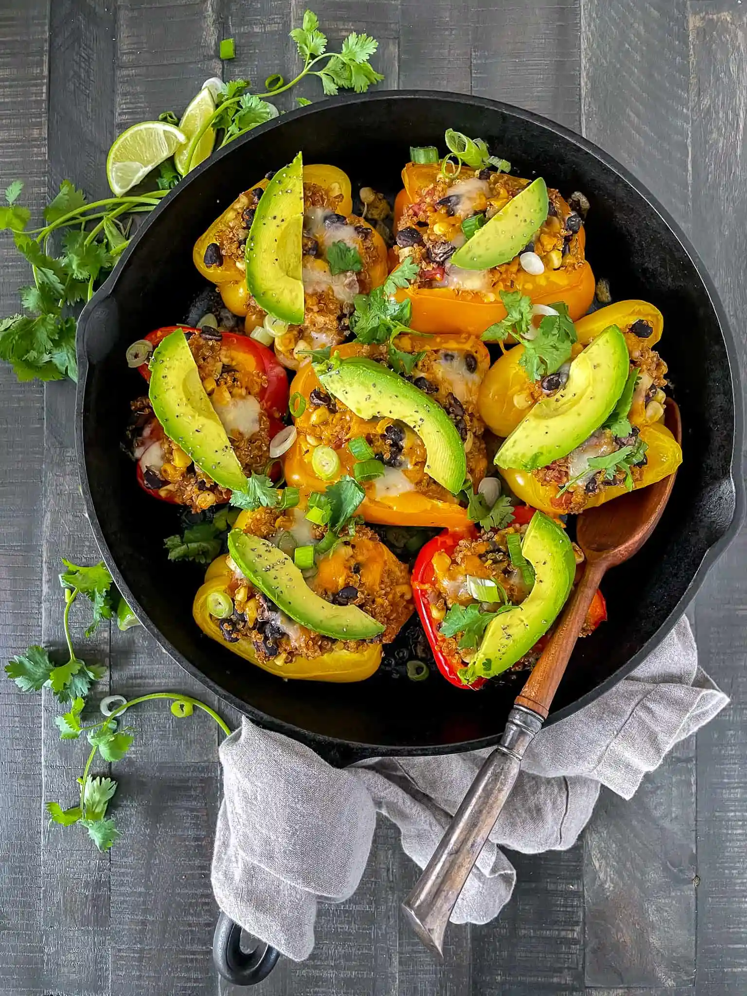 Stuffed Bell Peppers with Quinoa and Black Beans