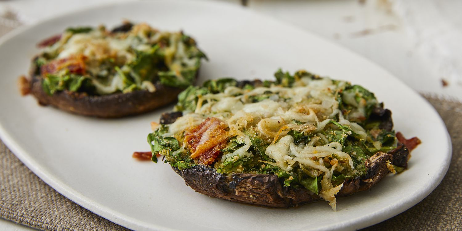 Spinach and Mushroom Stuffed Portobello Mushrooms