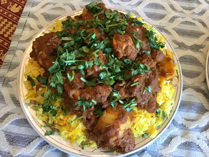 Biryani with Yogurt Marinated 