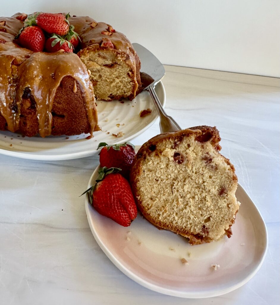 Strawberry  Caramel Pound Cake