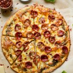 Pesto Pepperoni Pizza