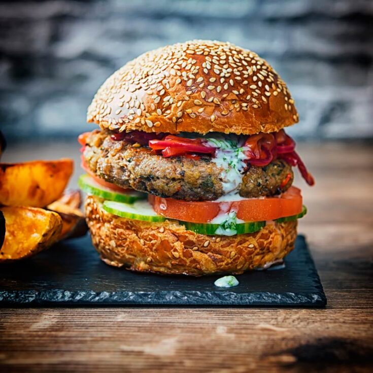 Indian Spicy Lamb Burger
