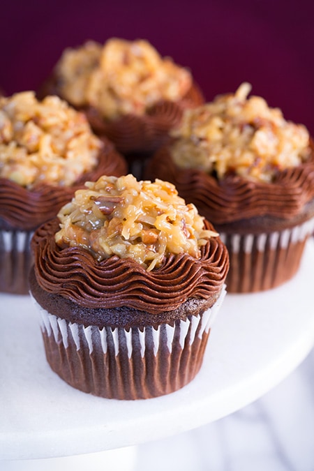German Chocolate Cupcake